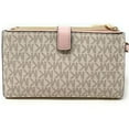 thumbnail image 5 of Michael Kors Jet Set Travel Double Zip Wristlet - Signature PVC (vanila pink), 5 of 10