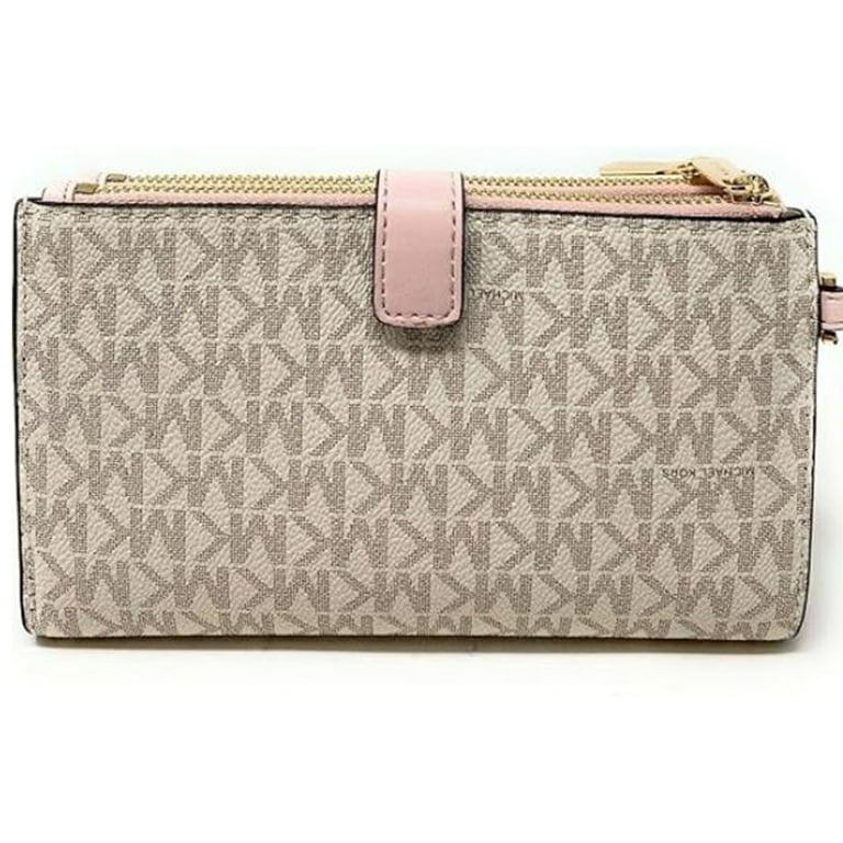 杏　MICHAEL KORS JET SET TRAVEL 財布 Michael Kors Jet Set Travel Wristlet, Double Zip, Signature PVC