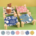 thumbnail image 2 of Nido de hámster pequeño para mascotas, hamaca para conejillos de indias, cama de madera transpirable de verano para hámster, nido para conejos, hurones, accesorios para hámster, 2 of 5