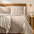 thumbnail image 2 of Better Homes & Gardens Linen Blend Quilt, King, Tan, Breathable Bedding, 2 of 5