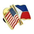 thumbnail image 3 of PinMart's USA and Philippines Crossed Friendship Flag Enamel Lapel Pin, 3 of 3