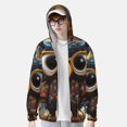 thumbnail image 2 of Cauagu Quirky Owl With Glasses for Sun Protection Hoodie for Men and Women, Long Sleeve Rash Guard Fishing Running Quick Dry Lightweigh-X-Large, 2 of 7