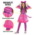 thumbnail image 3 of Morph Morph Pink Cat Costume For Girls - Striped Kids Halloween Costume - Purple Cat Outfit For Dress Up Fun Halloween Costume For Girl Pink 7-9 Years, 3 of 4