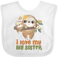 thumbnail image 3 of Inktastic Sloth I Love My Big Sister Boys or Girls Baby Bib, 3 of 4