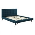 thumbnail image 3 of Modway Julia Lit Plateforme Grand en Tissu Capitonné « Biscuit » Rembourré, Bleu, 3 of 7