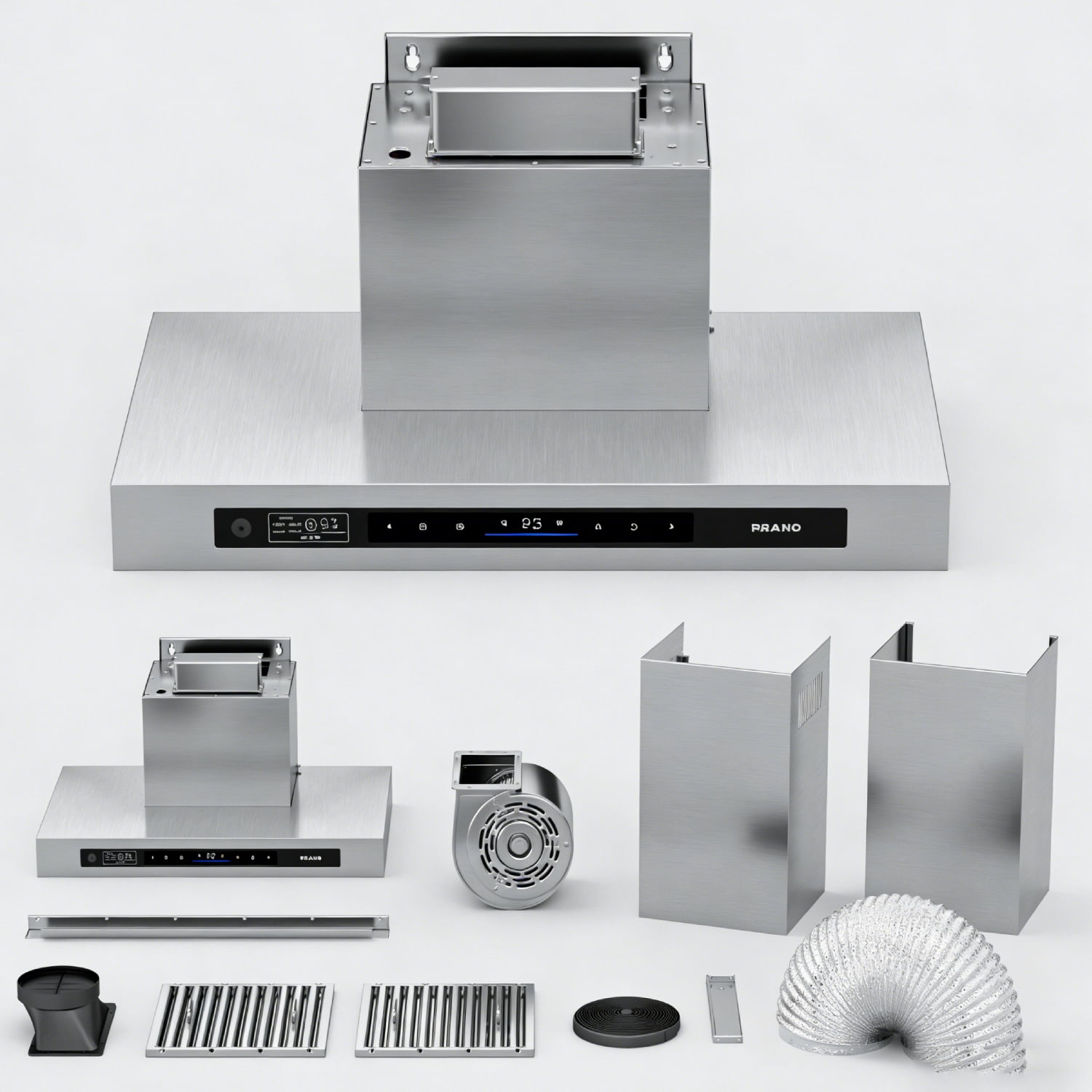 BRANO 30-inch Wall Mount Range Hood Stainless Steel, 1000 CFM Ducted, DC Inverter Motor, Ultra Quiet, Gesture Voice & Touch Control