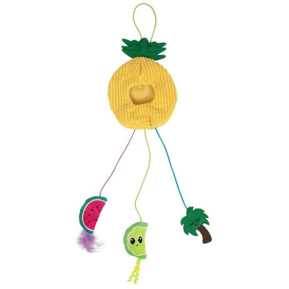 Quirky Kitty™ Interactif Pendentif tropical Jouet pour Chat Bouton de Porte Jouet