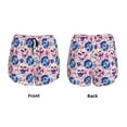 thumbnail image 6 of Uemuo blue record rock Skull Pattern Women's Athletic Shorts High Waisted Running Shorts with Liner Pockets Gym Elastic Workout Shorts-Small, 6 of 9