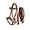 Brown/Beaded, variant on Horse Western Leather Beaded Bitless Sidepull Bridle Reins 77RS21MG-F