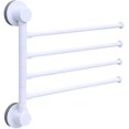 thumbnail image 1 of 4-Arm Wall Mounted Swivel Towel Rack, Fold Towel Rack, 180°Rotating Towel Warmer for Bathroom Kitchen (Grey), 1 of 5