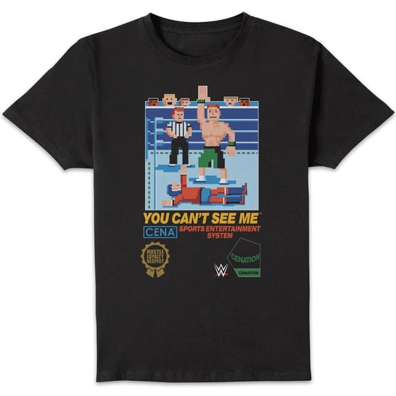 Official WWE John Cena Can't See Me Adults T-Shirt - Black