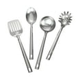 thumbnail image 4 of Mainstays Stainless Steel 4-Piece Kitchen Utensil Set, Spatula, Slotted Spoon, Ladle and Pasta Spoon, 4 of 8