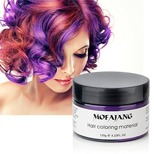 Purple Hair Color Wax Temporary Hairstyle Cream  oz Hair Pomades  Natural Hairstyle Wax for Men Women Kids Party Cosplay Halloween Date ( Purple) 