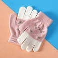 thumbnail image 2 of Karoyedx Ski Gloves Kids Winter Gloves For Boys Girls Children Full Fingers Stretchy Warm Mittens Pink Size,4-8 Years, 2 of 9