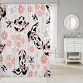 thumbnail image 2 of Pink Cowgirl Boot Hat Shower Curtain Set,Western Milk Cow Print Bathroom Set Home Decor,Groovy Flower Bathroom Curtain Rustic Country Farmhouse Fabric Shower Curtain 72"Wx72"L, 2 of 6