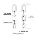 thumbnail image 6 of ChainsHouse Geometic Link Drop Dangle Earrings for Women Stainless Steel Hypoallergenic Jewelry, 6 of 9