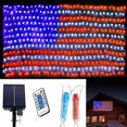 thumbnail image 1 of [ (Actualizado) Luces solares con diseño de bandera americana PUHONG 420 LED ], 1 of 7