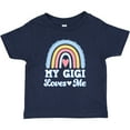 thumbnail image 3 of Inktastic My Gigi Loves Me Retro Rainbow Girls Baby T-Shirt, 3 of 5