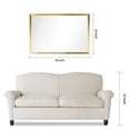 thumbnail image 3 of Empire Art Direct PSM-70107-2436 Contempo Brushed Gold Stainless Steel rectangular Wall Mirror, 3 of 13