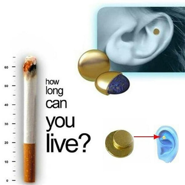 1 Pair Magnetic Therapy Quit Stop Smoking Smoke Magnet Magnetic Therapy Ear Auricular Loss Acupressure Walmart.com