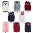 thumbnail image 4 of URMAGIC Toddler Kids Girls Boys Knitted Sleeveless Bowknot Sweater Waistcoat V-Neck Vest Sweater Autumn Winter 2-16T, 4 of 4