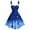 Blue, variant on Patlollav Dresses for Women,Flash Picks Women's Vintage Christmas Ombre Color Snowflake Print Off Shoulder Party Dress