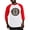 Red/White, variant on CafePress - St. Benedict Medal Baseball Jersey - Cotton Baseball Jersey, 3/4 Raglan Sleeve Shirt
