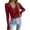 Wine, variant on Fiaer Womens V Neck Sweaters Slim Fit Long Sleeve Solid Color Casual Trendy Comfortable Breathable Knit Tops White XL