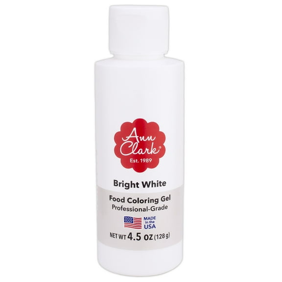 Ann Clark Bright White Food Coloring Gel Large 4.5 oz Professional Grade Made in USA