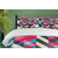 thumbnail image 4 of Ambesonne Chevron Duvet Cover Set, Downward Parallel Lines, 2-Calking, Multicolor, 4 of 7