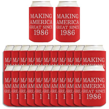 Birthday Gifts for 40th Birthday Making America Great Since 1986 24-pack Can Coolies Coolers