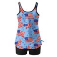 thumbnail image 6 of Enjoytime Tankini Swimsuits for Women Conservative Print Strappy Back Set with Boyshorts Two Piece Bathing Suit Tummy Control Swimwear, 6 of 6