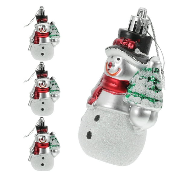 MLINS  4 Pcs Snowman Decor Christmas Hanging Ornament Decorations
