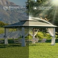 thumbnail image 3 of Ataucjin 11x11 FT Outdoor Gazebo, Heavy Duty Pavilion with Sturdy Metal Frame & Double Roofs, Patio Shelter with Mosquito Netting, Ideal for Backyard, Garden, Lawn, Deck, 3 of 8