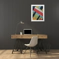 thumbnail image 3 of Grey, Jace 15x18 White Modern Wood Framed Museum Art Print Titled - Stipe Overlay, 3 of 4