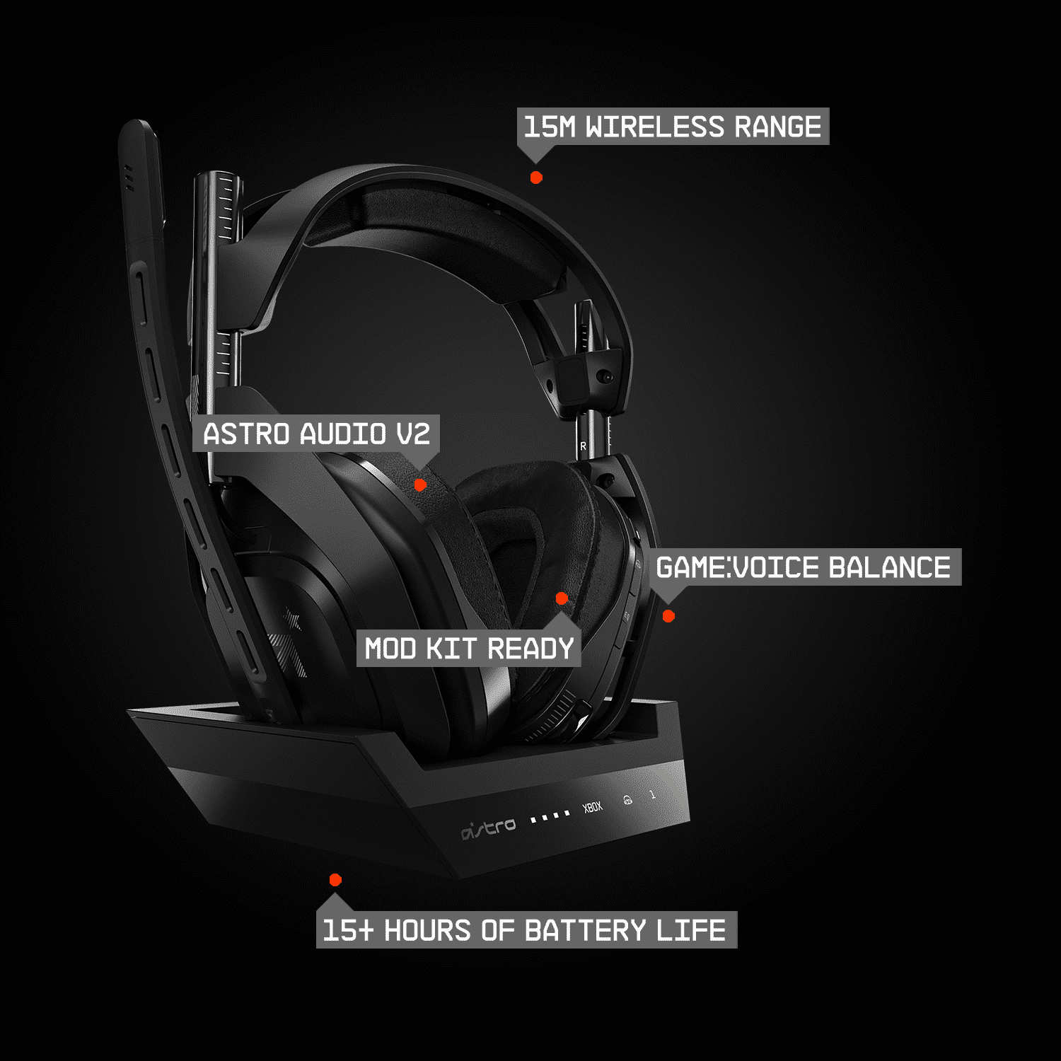 ASTRO Gaming A50 Wireless Headset + Base Station Gen 4 - Compatible with  Xbox Series X|S, Xbox One, PC, Mac - Black/Gold