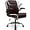 Brown, variant on CRXX Office Desk Chair Executive Computer Ergonomic PU Leather Mid-Back Gaming Chair with Wheels Adjustable Flip-up Armrest Swivel for Home, Bedroom, Study (White)