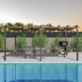 thumbnail image 4 of Miekor Furniture 11 X 20 FT Outdoor Living Outdoor Retractable Pergola with Weather-Resistant Canopy Aluminum Garden Pergola Patio Grill Gazebo for Courtyard -Dark Gray B5A7459, 4 of 7