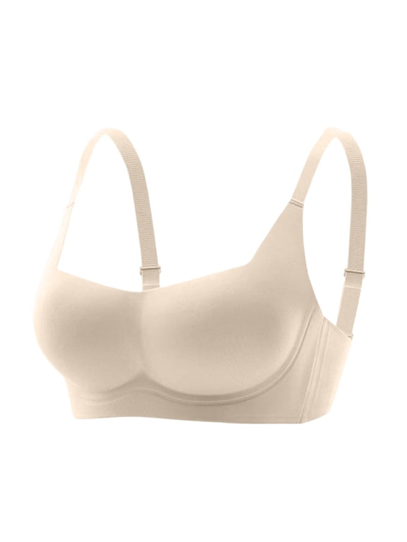 Seamless Square Neck Bras for Women Adjustable Straps Wirefree Comfort Support Bralette for All Day Comfort