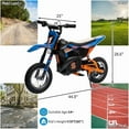 thumbnail image 3 of Historyli 36V Ride On Dirt Bike,Electric Off Road Motorcycle with 500W Brushed Motor,Fast Speed Up to 15.5 Mph,Max Load 175 Lbs,Led Light,Leather Seat,Disc Brake,Air-Filled Tires,Blue, 3 of 6