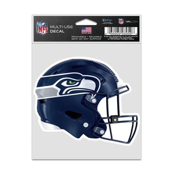 Wraft Fanatics 9416638027 3.75 x 5 in. Seattle Seahawks Decal - Helmet Fan