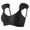 Black, variant on Women Solid Padded Strap Wireless Bra, Breathable Support Daily Underwear S-XL