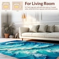 thumbnail image 2 of ODIKA 4'x6' Machine Washable Non-Slip Area Rug, Sea Wave Pastel for Relaxation Spaces High Traffic Rug, Blue, 2980, 2 of 7