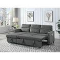 thumbnail image 6 of Home Square 4-Piece Set with Velvet Sleeper Sofa and Coffee Table Set, 6 of 13