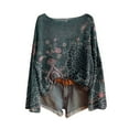thumbnail image 1 of Chandail pour Femmes Chandail Imprimé Artistique Décontracté Tricot Chandail pour Femmes Mode Manches Longues Col Rond Blouse Hiver Chaud Couche Haut, Chandail pour Femmes TG, 1 of 4