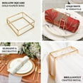 thumbnail image 4 of Efavormart 4 Pack | Gold Metal Hollow Square Napkin Rings, Modern Geometric Cube Napkin Holders, 4 of 11