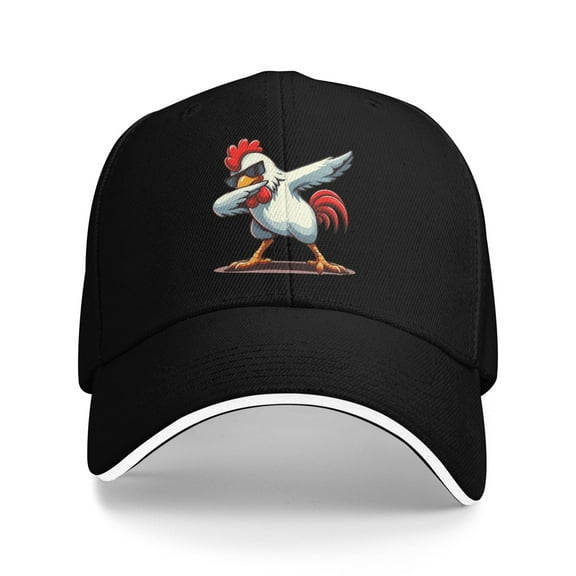 Chicken Dabbing Unisex Adult Baseball Caps Adjustable Casquette Dad Hat Sandwich Cap Outdoors Headwear