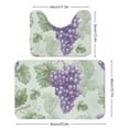 thumbnail image 2 of Bathroom Rugs Set 2 Pieces, Vintage Purple Grape Bathroom Set - Quick Drying Bath Mat And U-Shaped Toilet Rug, Water Absorbent Bath Carpet For Bedroom Floor Living Room, Machine Washable, 2 of 7