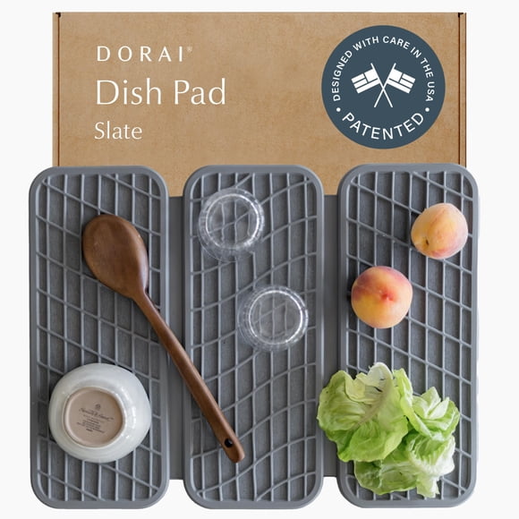 Tapete de secado rápido Dish Pad Dorai Home con piedras de diatomita