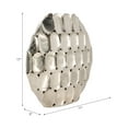 thumbnail image 4 of Elegant Oval Metal Vase for Living Room and Home Decor - Decorative Flower Vase for Shelf, Bedroom, or Office Decor - Ideal for House Accent and Table Centerpiece - 17", Silver & Metallic, 4 of 13